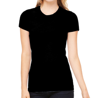 Bella + Canvas Women's Slim Fit Tee, Black, Front view