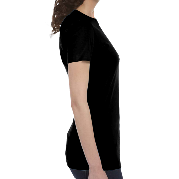 Bella + Canvas Women's Slim Fit Tee, Black, Right view