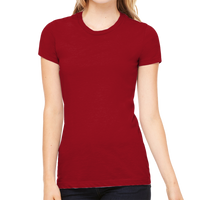 Bella + Canvas Women's Slim Fit Tee, Cardinal, Front view