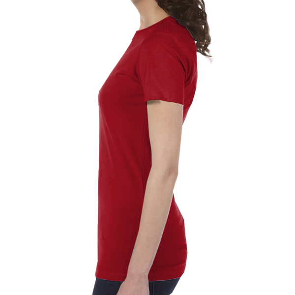 Bella + Canvas Women's Slim Fit Tee, Cardinal, Left view