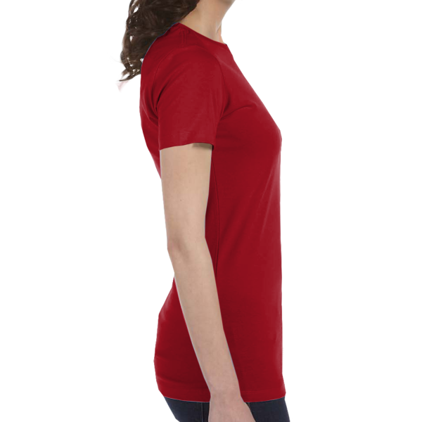 Bella + Canvas Women's Slim Fit Tee, Cardinal, Right view