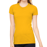 Bella + Canvas Women's Slim Fit Tee, Gold, Front view