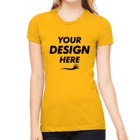 Bella + Canvas Women's Slim Fit Tee, Gold, Front view, Mockup
