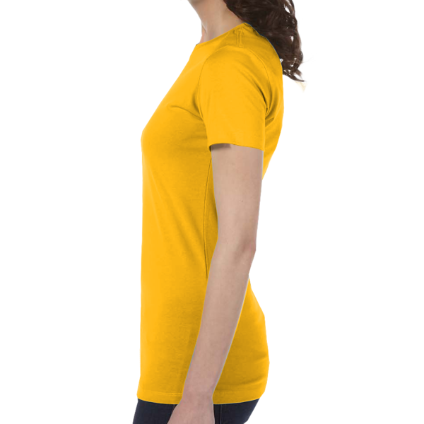 Bella + Canvas Women's Slim Fit Tee, Gold, Left view