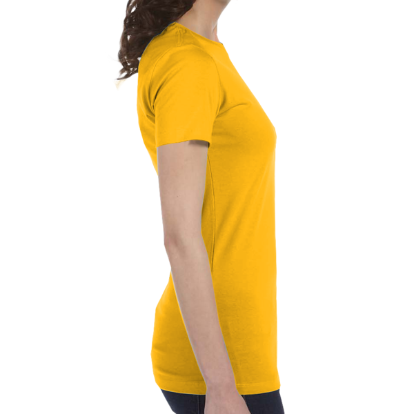 Bella + Canvas Women's Slim Fit Tee, Gold, Right view