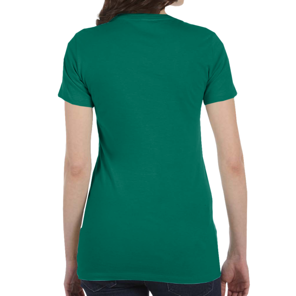Bella + Canvas Women's Slim Fit Tee, Kelly, Back view