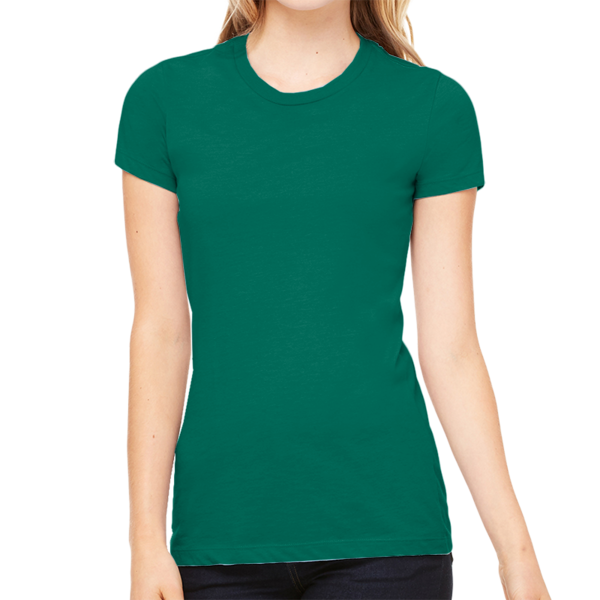 Bella + Canvas Women's Slim Fit Tee, Kelly, Front view
