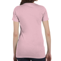 Bella + Canvas Women's Slim Fit Tee, Pink, Back view