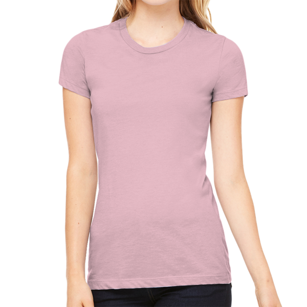 Bella + Canvas Women's Slim Fit Tee, Pink, Front view