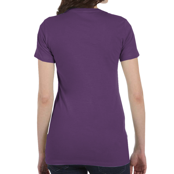 Bella + Canvas Women's Slim Fit Tee, Team Purple, Back view