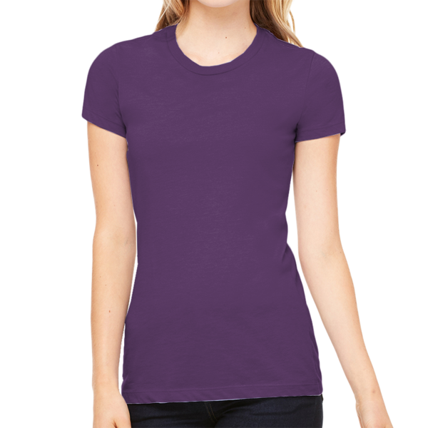 Bella + Canvas Women's Slim Fit Tee, Team Purple, Front view