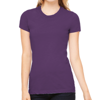 Bella + Canvas Women's Slim Fit Tee, Team Purple, Front view