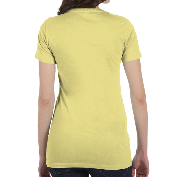 Bella + Canvas Women's Slim Fit Tee, Yellow, Back view
