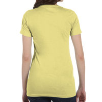 Bella + Canvas Women's Slim Fit Tee, Yellow, Back view
