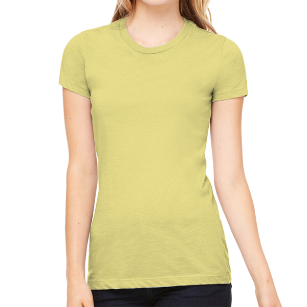 Bella + Canvas Women's Slim Fit Tee, Yellow, Front view
