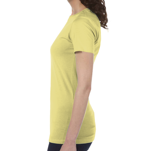 Bella + Canvas Women's Slim Fit Tee, Yellow, Left view