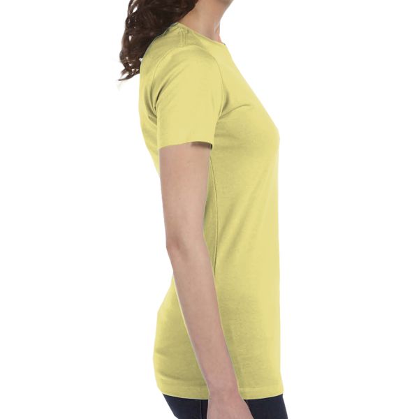 Bella + Canvas Women's Slim Fit Tee, Yellow, Right view