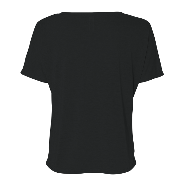 Bella + Canvas Women’s Slouchy V-Neck Tee, Black, Back view