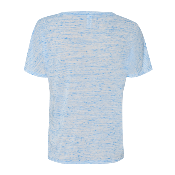 Bella + Canvas Women’s Slouchy V-Neck Tee, Blue Marble, Back view