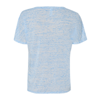 Bella + Canvas Women’s Slouchy V-Neck Tee, Blue Marble, Back view