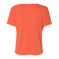 Bella + Canvas Women’s Slouchy V-Neck Tee, Coral, Back view