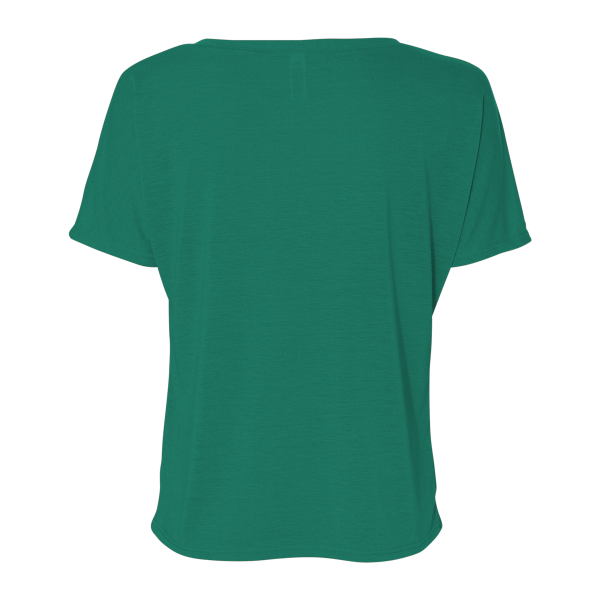 Bella + Canvas Women’s Slouchy V-Neck Tee, Kelly, Back view