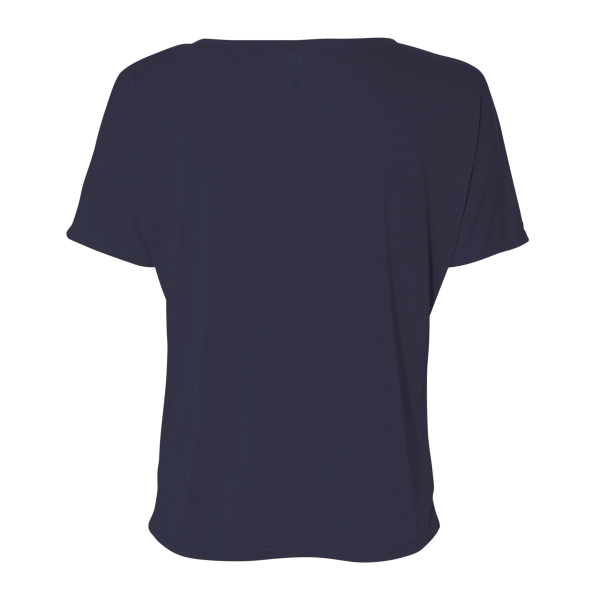 Bella + Canvas Women’s Slouchy V-Neck Tee, Midnight, Back view