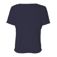 Bella + Canvas Women’s Slouchy V-Neck Tee, Midnight, Back view