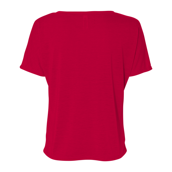 Bella + Canvas Women’s Slouchy V-Neck Tee, Red, Back view