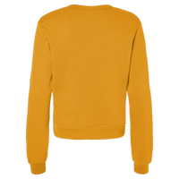 Bella + Canvas Women's Sponge Fleece Crewneck Sweatshirt, Heather Mustard, Back view