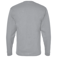 Bella + Canvas Youth 6oz. Heavyweight Long Sleeve Tee, Athletic Heather, Back view