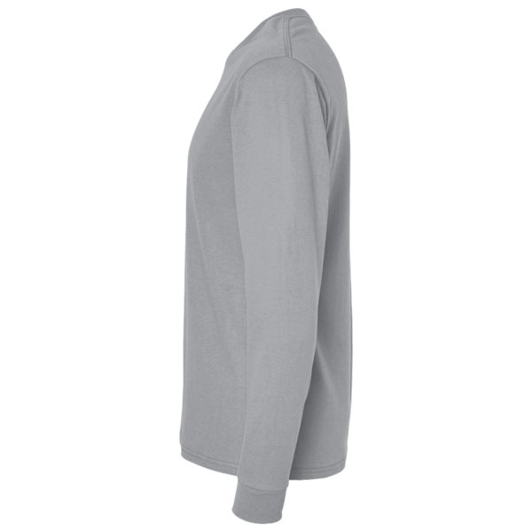 Bella + Canvas Youth 6oz. Heavyweight Long Sleeve Tee, Athletic Heather, Left Sleeve view