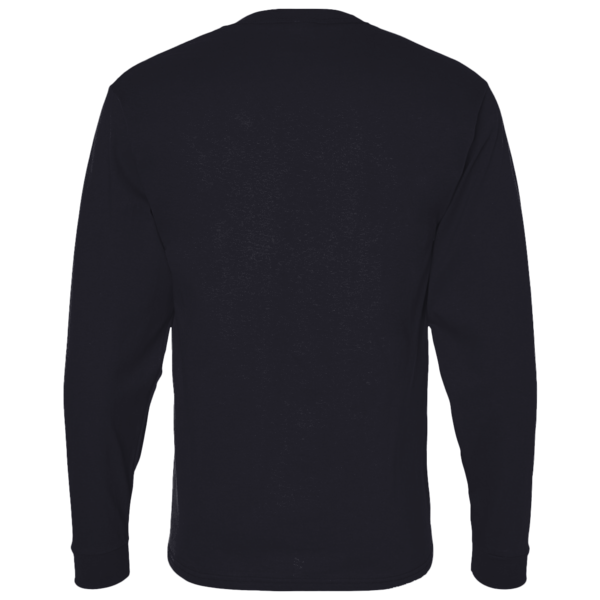 Bella + Canvas Youth 6oz. Heavyweight Long Sleeve Tee, Black, Back view