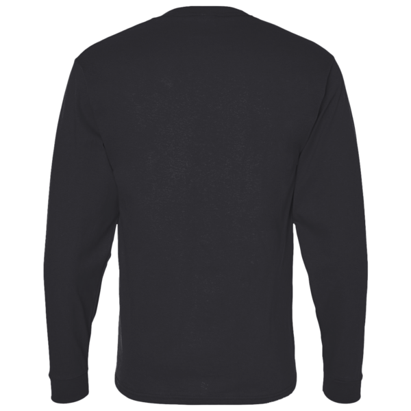 Bella + Canvas Youth 6oz. Heavyweight Long Sleeve Tee, Dark Grey, Back view
