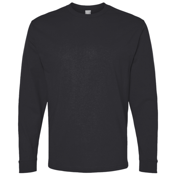 Bella + Canvas Youth 6oz. Heavyweight Long Sleeve Tee, Dark Grey, Front view