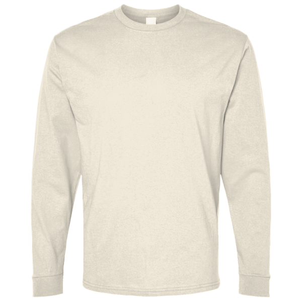 Bella + Canvas Youth 6oz. Heavyweight Long Sleeve Tee, Natural, Front view