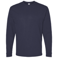 Bella + Canvas Youth 6oz. Heavyweight Long Sleeve Tee, Navy, Front view