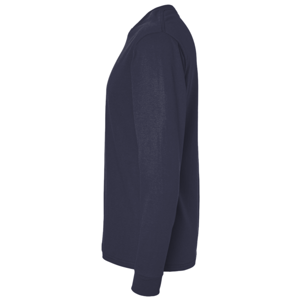 Bella + Canvas Youth 6oz. Heavyweight Long Sleeve Tee, Navy, Left Sleeve view