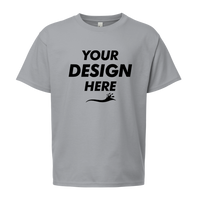 Bella + Canvas Youth 6oz. Heavyweight Tee, Athletic Heather, Front view, Mockup