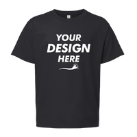Bella + Canvas Youth 6oz. Heavyweight Tee, Dark Grey, Front view, Mockup