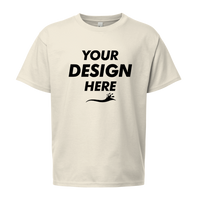 Bella + Canvas Youth 6oz. Heavyweight Tee, Natural, Front view, Mockup