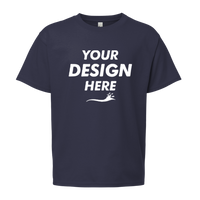 Bella + Canvas Youth 6oz. Heavyweight Tee, Navy, Front view, Mockup