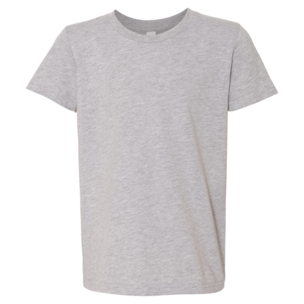Bella + Canvas Youth CVC Jersey Tee, Athletic Heather, Front view