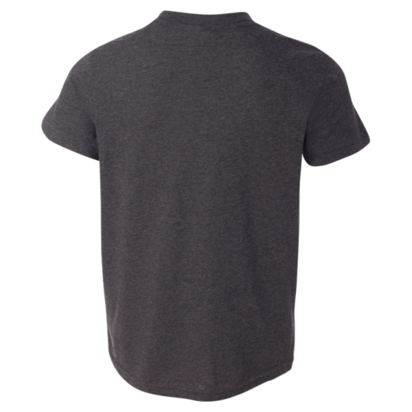 Bella + Canvas Youth CVC Jersey Tee, Dark Grey Heather, Back view