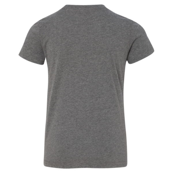 Bella + Canvas Youth CVC Jersey Tee, Deep Heather, Back view