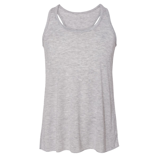 Bella + Canvas Youth Flowy Racerback Tank, Athletic Heather, Front view