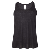 Bella + Canvas Youth Flowy Racerback Tank, Black, Front view