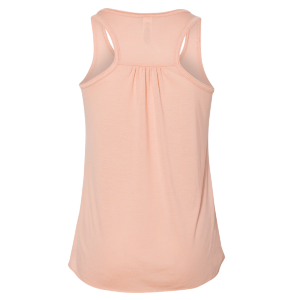 Bella + Canvas Youth Flowy Racerback Tank, Peach, Back view