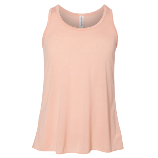Bella + Canvas Youth Flowy Racerback Tank, Peach, Front view