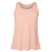 Bella + Canvas Youth Flowy Racerback Tank, Peach, Front view